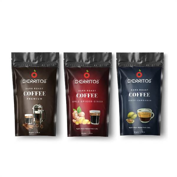 CHERRITOS Dark Roast Coffee, Set Of 3 Combo Pack 50 Gms Each